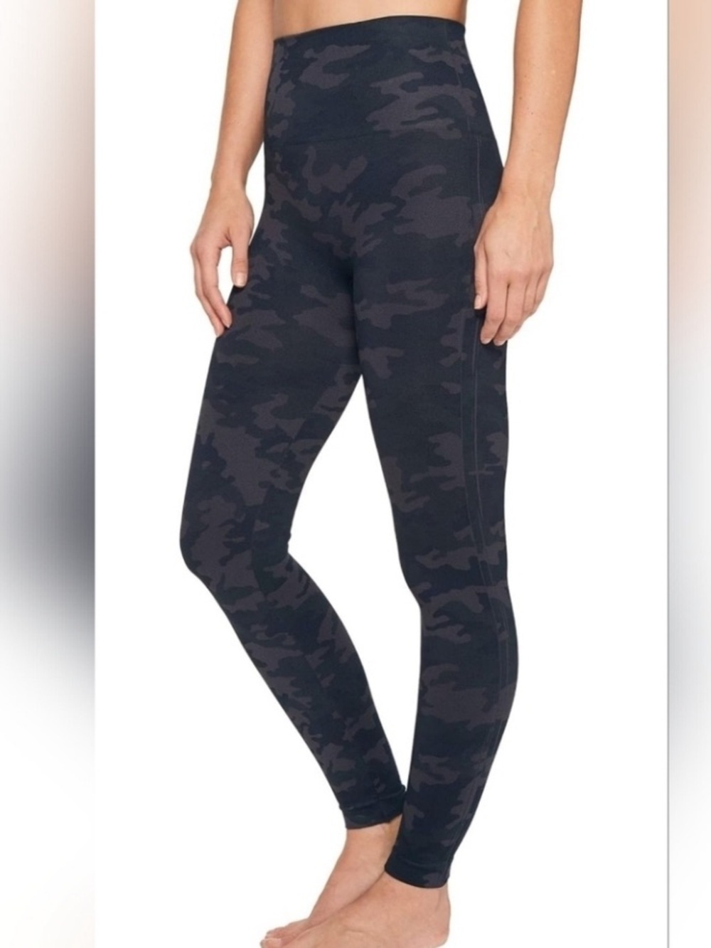 Spanx Camo Leggings look at me now small black brown
